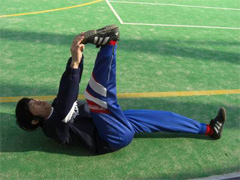 裏もものストレッチ写真